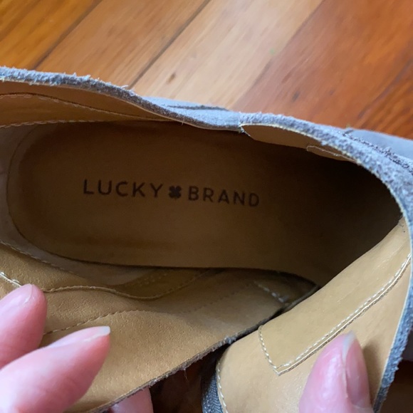 Like NEW lucky brand suede wedge booties - Picture 4 of 4